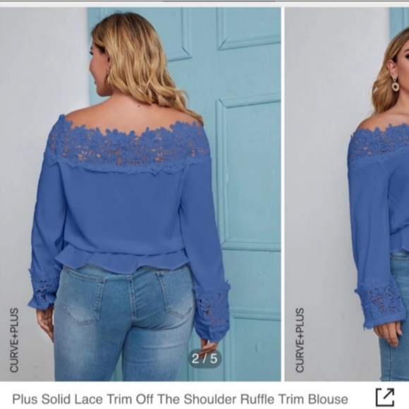 HOST PICK 🌟 Lace Trim Off Shoulder Blouse - Picture 5 of 5